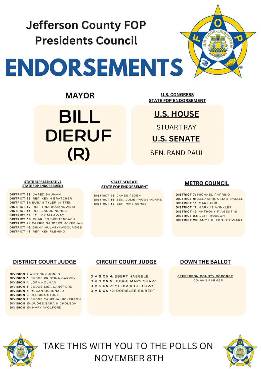 Tired of the violence?
Want safer communities? 
Save this to your phone and take it with you when you vote. EARLY VOTING CONTINUES FRIDAY AND SATURDAY. #RedWave #election #voteRAY #Louisville #USA