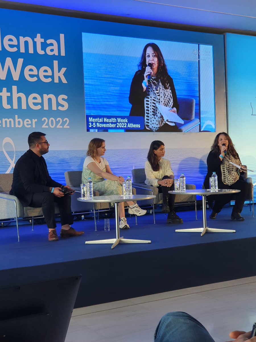 Ronit Azoulai, participant at the dialogue project and Maof program spoke this morning at the @WHO_Europe Mental Health week in Athens, Greece “I was hiding my mental health condition throughout my life because of stigma, In the employment market stigma is a huge barrier”