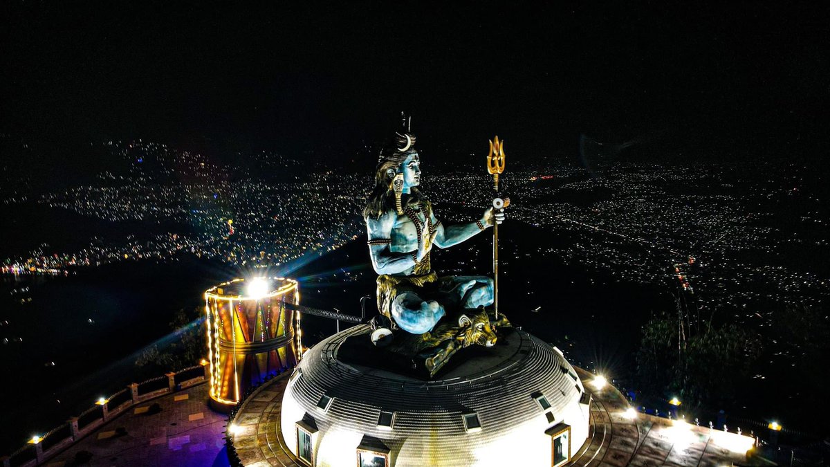 natnpl's tweet photo. Amazing aerial Night view of Pumdikot along with the Pokhara city. 😍

Pic. @suman_brl_ https://t.co/xVrnRuoFOi