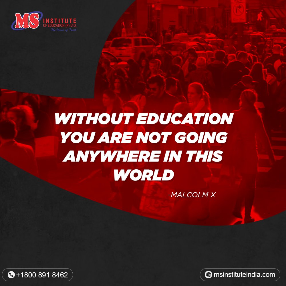 'Without education you are not going anywhere in this World' 
.
.
#education #distanceeducation #learning #distancelearning #DistanceCourses #courses #onlinecourse #OnlineDegrees #institute #educational #educationmatters #business #opportunity #msinstituteofeducation #msinstitute