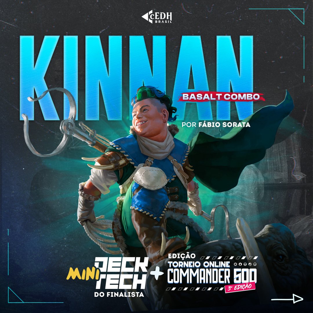 cedhbrasil's tweet photo. A Grande Final do #Commander500 é amanhã, e o @cedhbrasil e o @Markovis_ trazem pra vc mais uma deck tech dos finalistas.

Dessa vez temos o Kinnan do Fábio Sorata do canal Torre de Comando! 

Será que o Kinnan leva de novo este torneio?

@Wizards_MagicBR https://t.co/hyL1MOjHob
