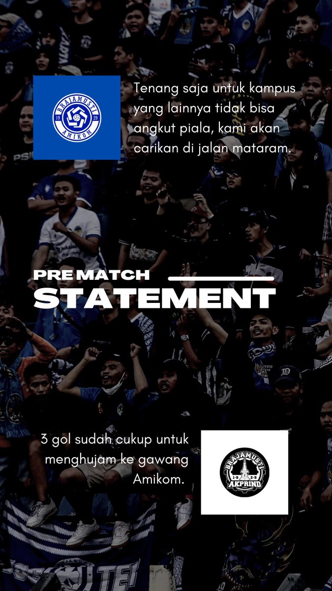 BRAJACAMPUS's tweet photo. Laga laga penuh orang kemaki akan bergulir esok hari. Are you ready ⏰ https://t.co/B99jzlauIo