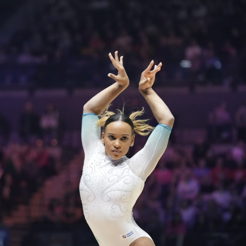 WGC2030's tweet photo. About last night 🥵

What an atmosphere in Liverpool 🔥

Here's how it looked 📸

#WelcomeToOurWorld #ARTWorlds2022 #gymnastics |📸@SimoneFerraroPh