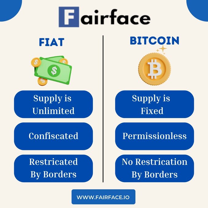 Flash_3crypto's tweet image. Fiat Vs Bitcoin
What Will You Choose?

Join Us:
fairface.io

#bitcoin #btc #fiat #currency #fiatcurrency #digitalcurrency #crypto #cryptocurrency #investment #fairface #FAF #faftoken