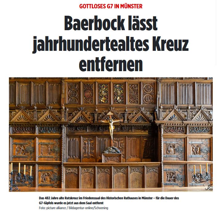 Birgit_Kelle's tweet image. Die #Grünen löschen systemisch das #Christentum aus  Öffentlichkeit und Geschichte. Hoffieren parallel aber den #Islam. Erst Claudia Roth, jetzt Annalena Baerbock. Wir haben keine #CancelCulture, sondern eine ganze #CancelRegierung #Christenfeindlichkeit