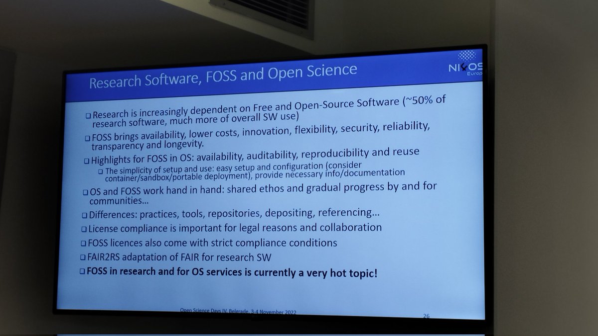 #OpenSource research #software is very important for @NI4OS_eu. We will be running a hands-on workshop deficated to #FOSS for #OpenScience ni4os.eu/hands-on-works…  #DON2022 #EOSC