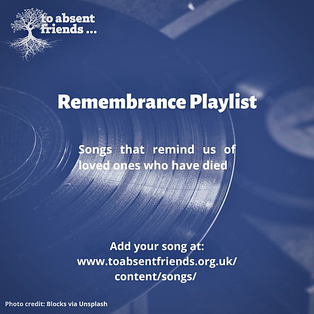 FifeHSCP's tweet photo. To Absent Friends festival are building a playlist dedicated to people who have died: https://t.co/suqKqPK7YZ What songs do you associate with happy memories?
#TAF2022 #ToAbsentFriends #LoveFife #FHSCP #LoveScotland #bereavement #storytelling https://t.co/7rSMcPsQtA