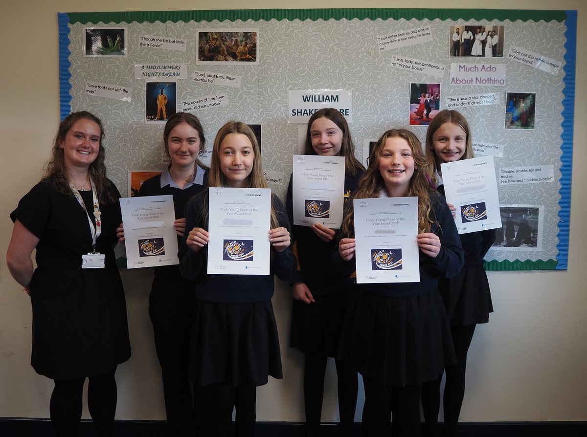 CDPStoday's tweet photo. Congratulations to our Year 8 Writers' Den pupils who entered The Foyle Young Poets of the Year competition earlier this year. Although not selected as winning entries, they did receive chocolate for their efforts from our English Faculty today! 

#YoungPoets @PoetrySociety https://t.co/BDspf5RoRb