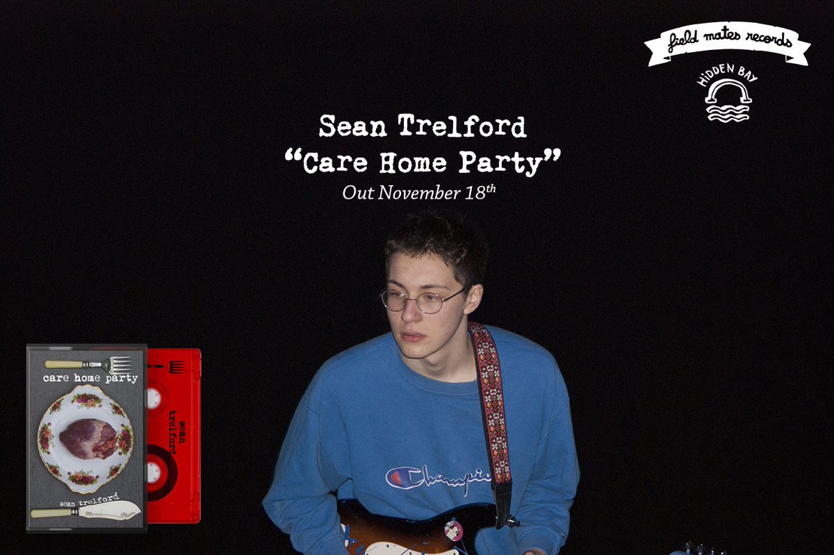 FieldMatesRec's tweet image. 🇬🇧 Happy to announce that we'll co-release Sean Trelford's debut album 'Care Home Party' on nov. 18th with @hiddenbayrec.
Listen to the single "Dearest One" and pre-order your red tape here 
fieldmatesrecords.bandcamp.com/album/sean-tre… and hiddenbayrecords.bandcamp.com