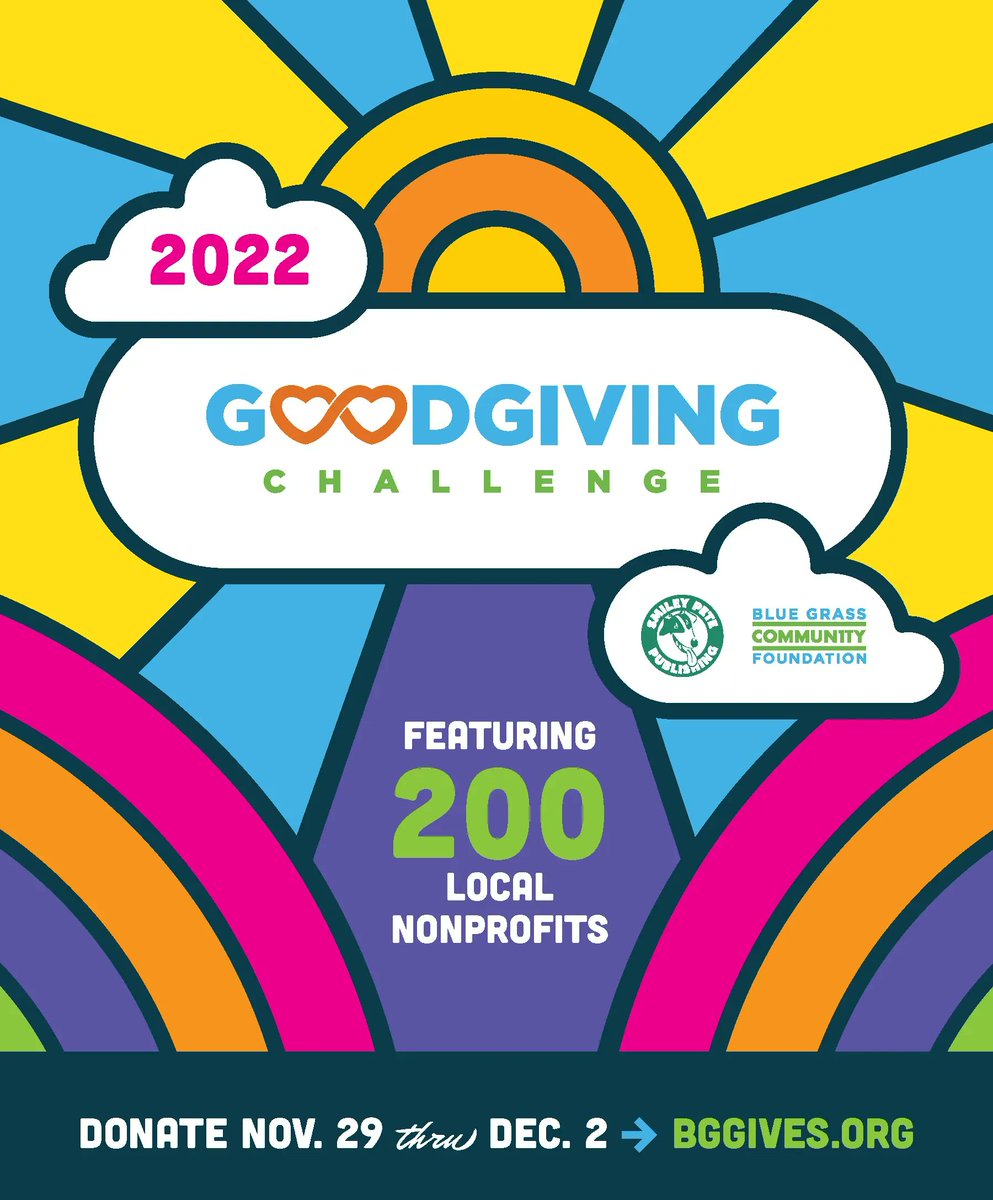 The 2022 #GoodGivingChallenge kicks off in just 25 days and we can't for the FUNraising to start! Read all about the 200 amazing local nonprofits participating and get ready to GIVE from Giving Tuesday, November 29 through Friday, December 2! 🌈 🎉 BGgives.org