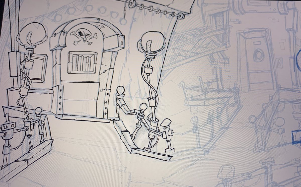 Working on this big scene…. #pointandclick #gameart #background #gamebackground #noai #handdrawn #adventuregame