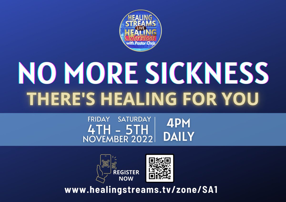 pstoise's tweet photo. Anything you cannot do by yourself, use the name of Jesus
Equestrian Centre, Soweto
5Nov-12PM
#PastorChrisHealedMe
#SowetoHealingStreamsCrusade
#PastorChrisHealingServiceInSoweto
https://t.co/6TP9HKI26U
Healing Streams
Pastor Chris https://t.co/PdPWOMK454