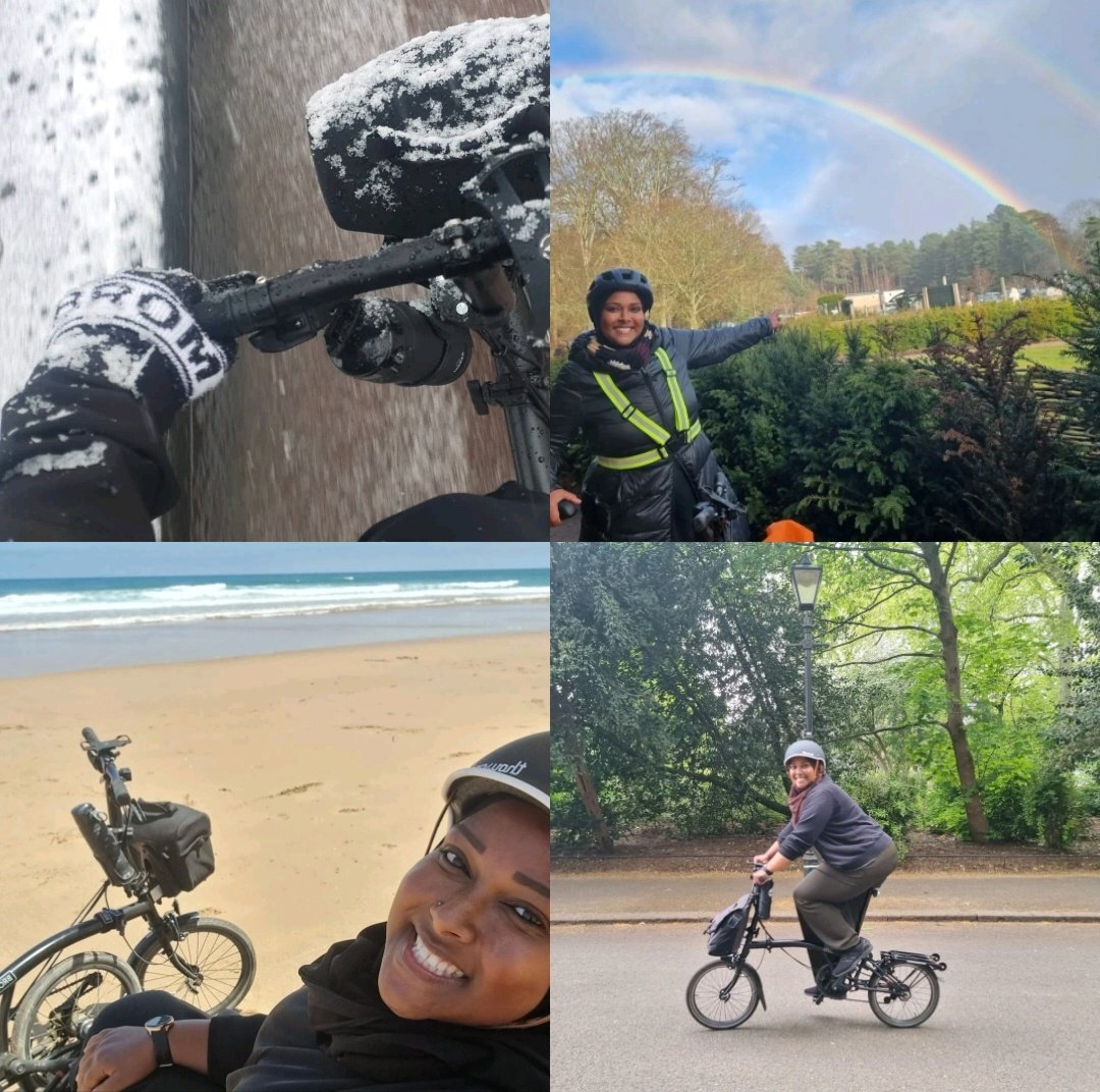 I don't know why we all complain about the weather!🤣
It's cold,
It's raining,
It's too HOT!
Let's all just enjoy whatever the weather it is outside. 

I have cycled in all seasons!

Everyday is an new adventure. 

You shouldn't let the weather stop you.
#lovecycling