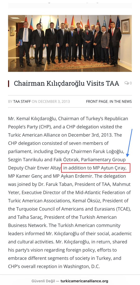 FETÖ’nün ABD’de ki en önemli kuruluşu olan TAA ‘in açıklamasına göre,
Haklarında yakalama kararı bulunan FETÖ imamları,Faruk Taban,Kemal Öksüz,Emre Çelik,Mahmut Yeter,Mustafa Akpınar ile yapılan görüşmede sizde bulunmuşsunuz <a href="/TCAytunCiray/">Dr. Aytun Çıray</a> . Ancak resim karesine girmemişsiniz.