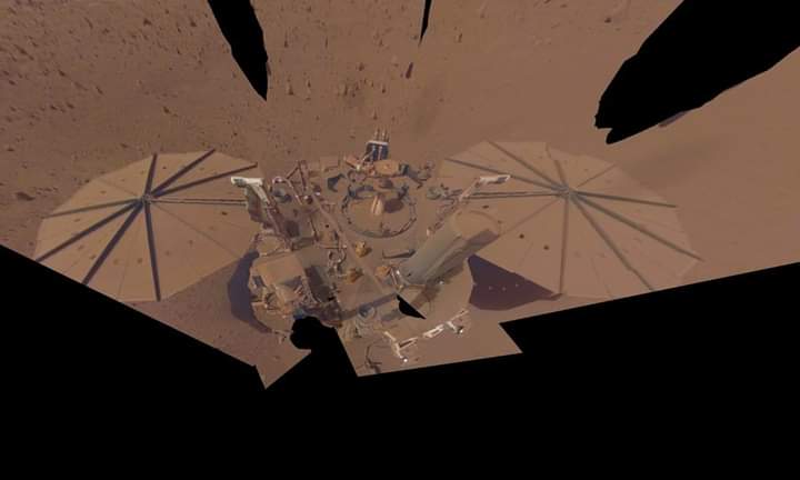 Umeshtharukadev's tweet photo. Goodbye InSight Lander😢
A few moments ago, NASA's InSight Lander sent its last selfie to Earth. Accordingly, scientists say that the InSight Lander will make its final journey in less than a week at most.
@NASAInSight @NASA @nasahqphoto @NASAEarth
#NASA #insightlander https://t.co/LqDVWk4nMx