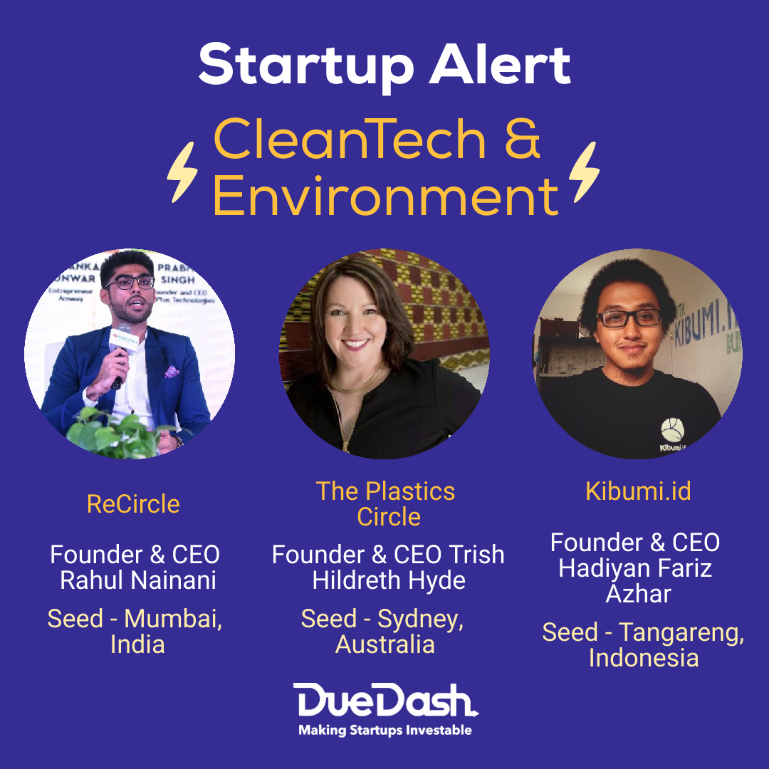 duedash_network's tweet image. 🚨 CleanTech &amp;amp; Environment Startup Alert! Learn more about these amazing startups and as an investor get the data you need to make your investment decision.
