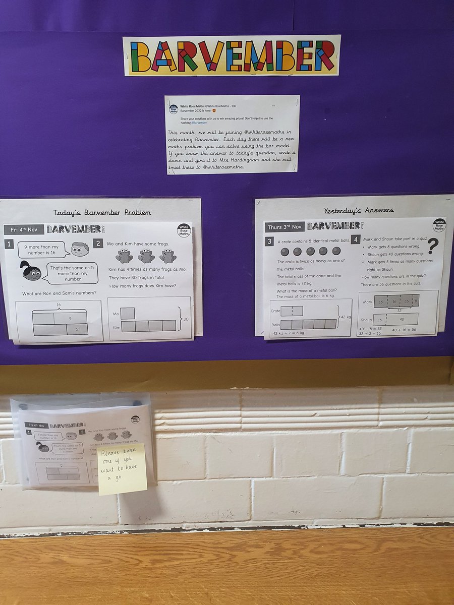 White Rose Maths on Twitter "Our Barvember winners today are