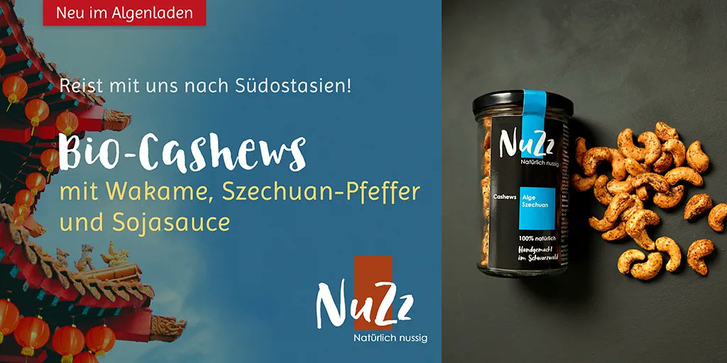 algenladen's tweet photo. Bio-Cashews mit Alge, Szechuan-Pfeffer und Sojasauce 

eine tolle Algen-Kombu von NuZz jetzt neu bei uns. 

Schnappt Euch gleich die ersten eingetroffenen Exemplare:
https://t.co/zy9CDOIkI3 

#seaweed #algen #algengenuss #klimaneutralessen #intuitiveeating #healthymeal #vollwert https://t.co/vY81UWvCB8