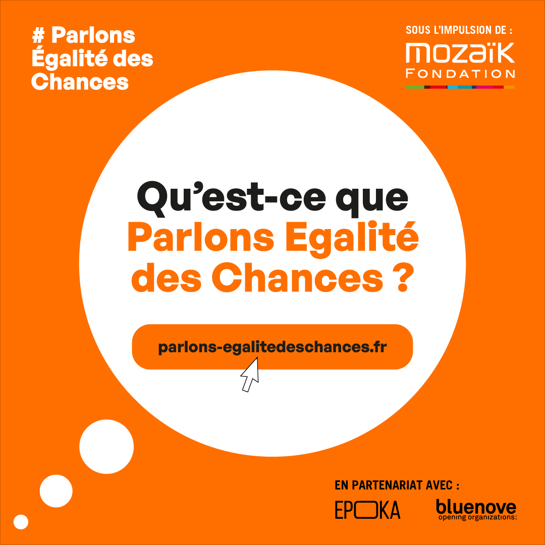 [Breaking News] Qu'est-ce que #ParlonsEgalitéDesChances ? 🧐 

Une plateforme dédiée à l'#inclusion pour permettre à toutes et tous de débattre de la question essentielle de l’égalité des chances. 

Rejoignez le mouvement pour faire de l’égalité des chances une réalité

#SIE2022