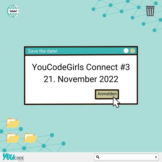 Unserer Online-Veranstaltungsreihe YouCodeGirls Connect geht in die dritte Runde! 👉 Zur Anmeldung geht's hier lang: eventbrite.de/e/youcodegirls… #youcodegirls #digitalebildung #informatik #lehrkräfte #coding #empowerment #twlz #vernetzung #mint #netzwerk
