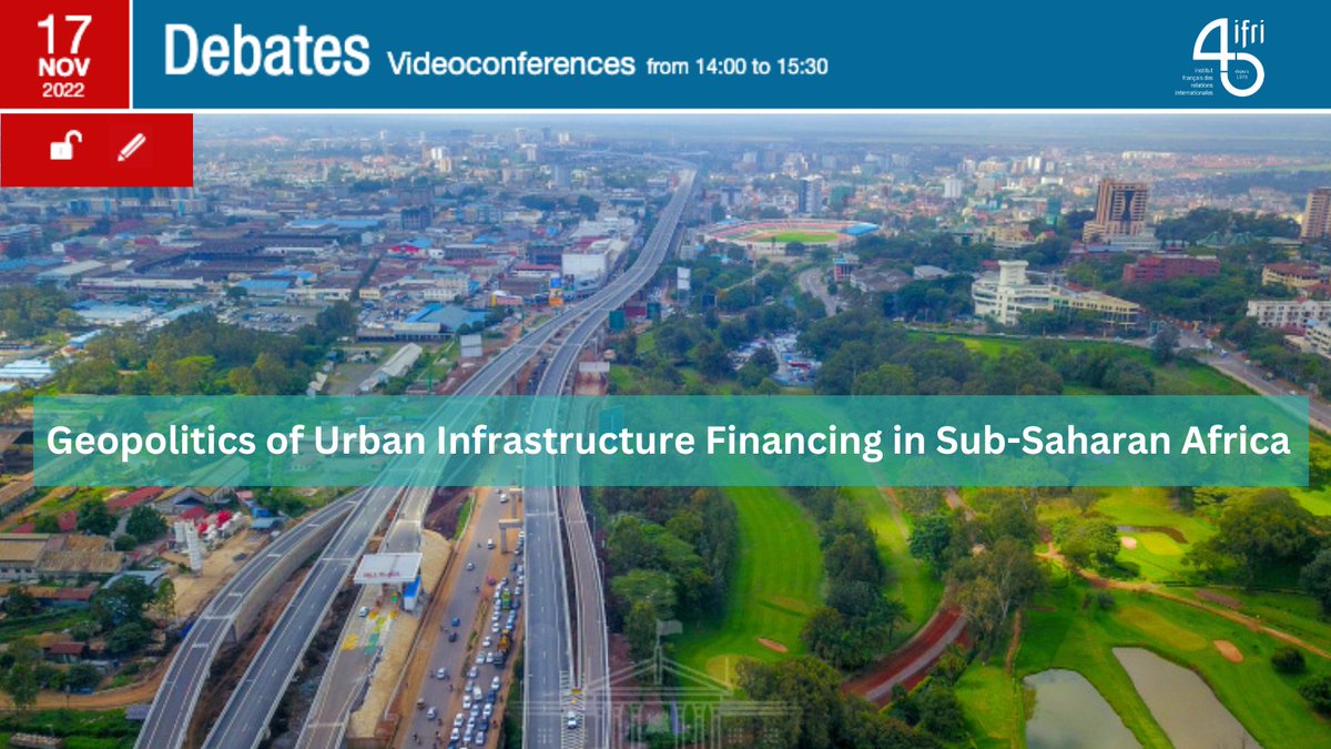 [💬Webinar❗️] #Infrastructure has been promoted as a key tool to achieve #SustainableUrbanDevelopment in #Africa. The experts of our panel will addresss the #geopolitcal dimensions of infra financing in a context of multiplying stakeholders
Subscribe👉bit.ly/3WmedsB