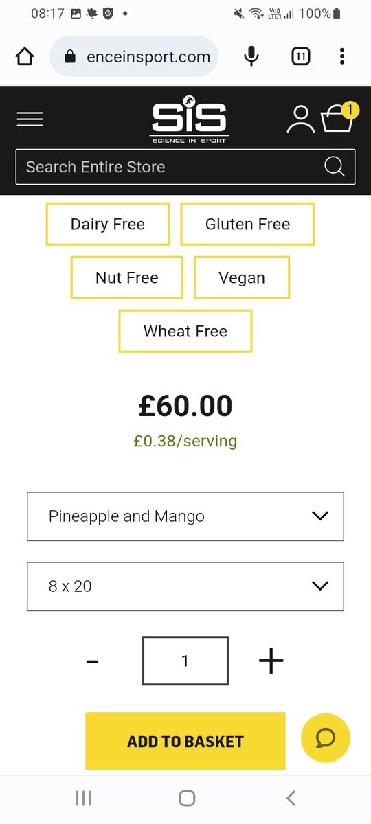 BMLAndy's tweet photo. @ScienceinSport How come your Hydro tabs are £30 for a pack of 8 on your website, right up until I login then they go up to £60???? https://t.co/6VGf6ndBDw