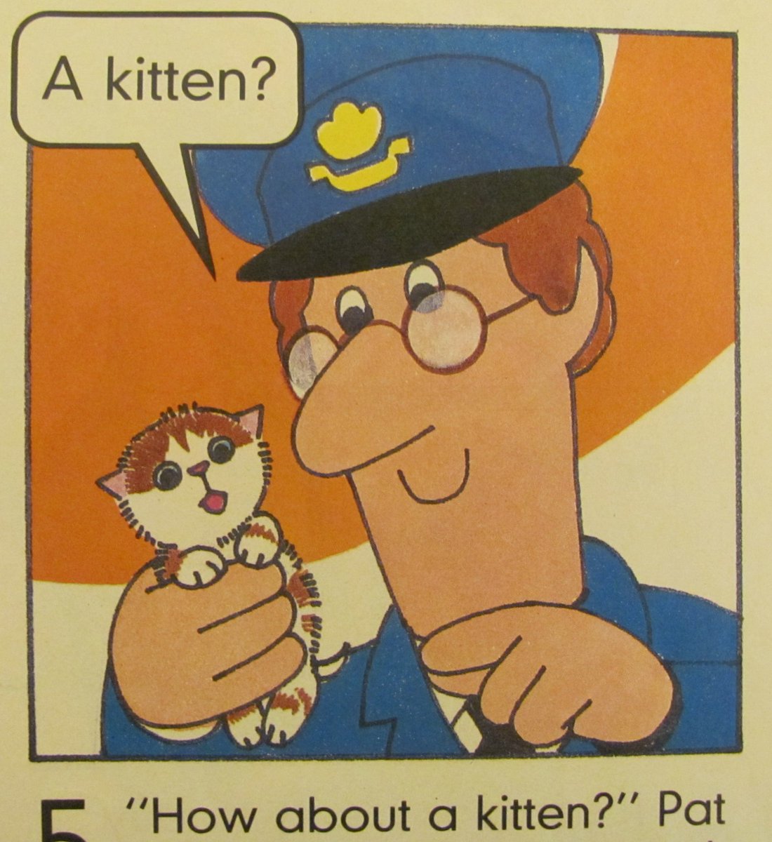 If you're having a tough week, this rare shot of Postman Pat holding a kitten is for you 🙂👍