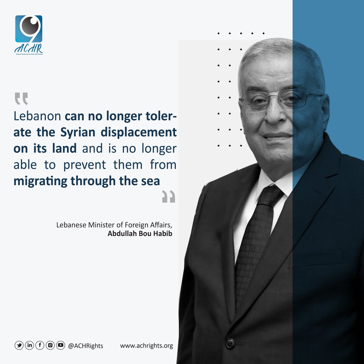 ACHRights's tweet photo. The Lebanese authorities are unable to provide a decent life for Syrian refugees in the country, which pushes some of them to irregular migration, despite the risks. 
#Together_for_human_rights #refugees  #human_rights   #civil_society #irregular_migration #irregular_migrants https://t.co/41X8H2lgz0
