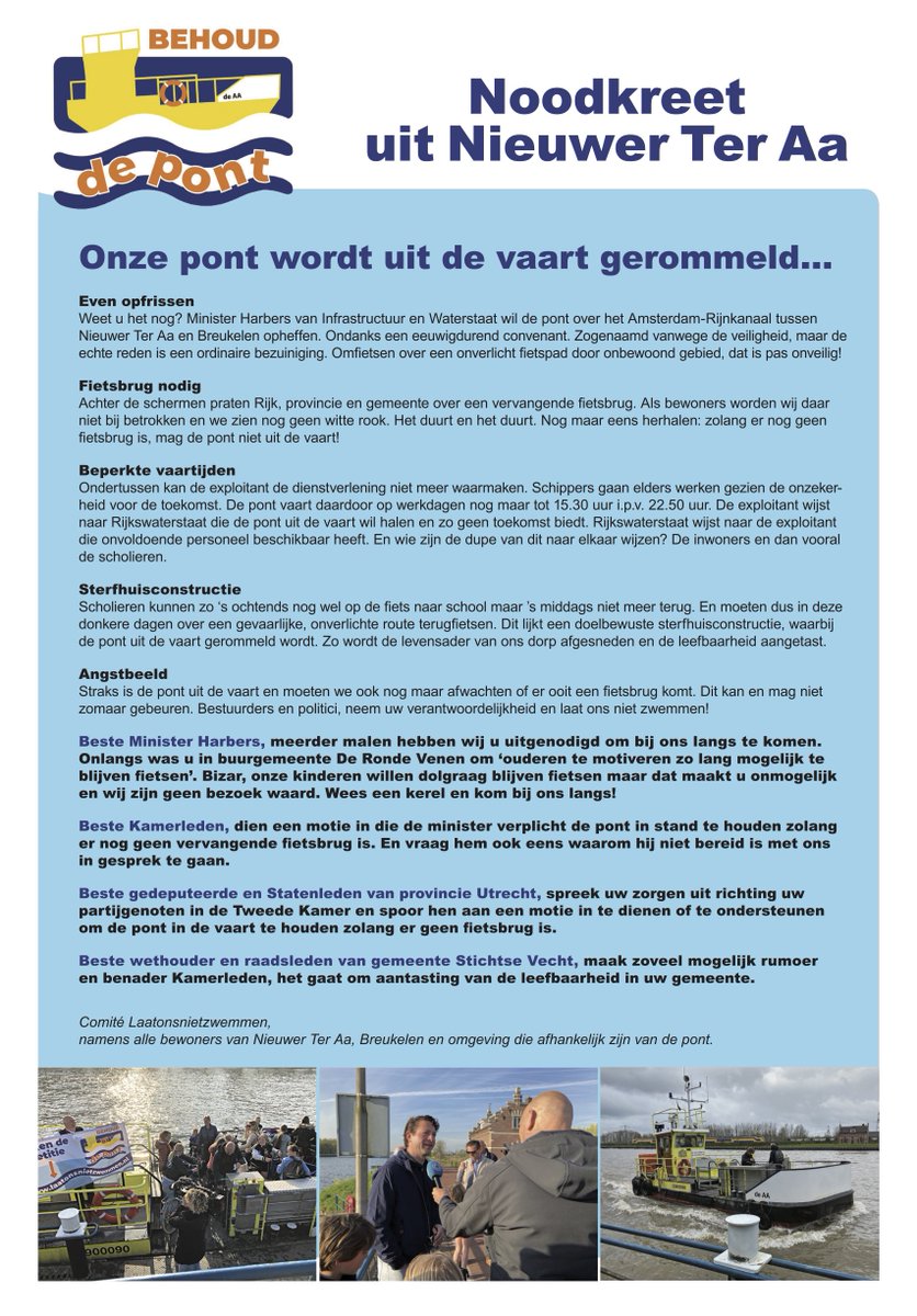 FishCvC's tweet photo. Noodkreet uit Nieuwer ter Aa van het Comité Laatonsnietzwemmen https://t.co/qExxo35ajD