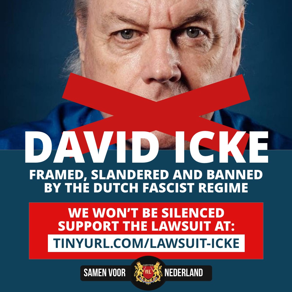 Als de regering vindt dat Icke een complotdenker is waarom zijn ze dan zo bang? Geeft stof tot nadenken toch?