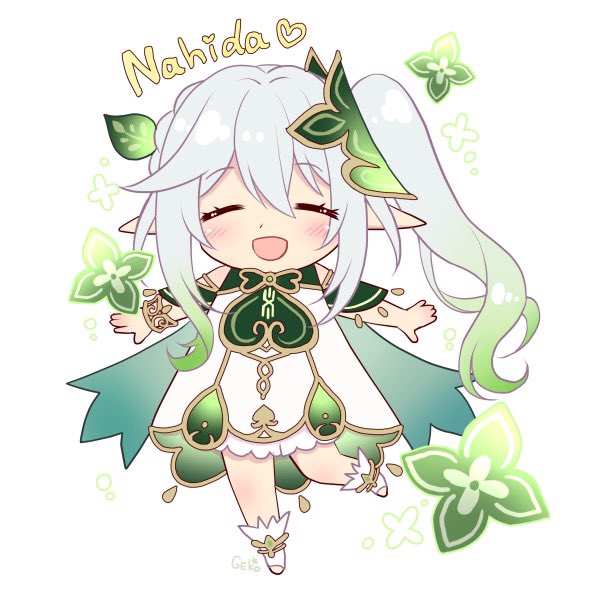 ナヒーダちゃん引けてたのが嬉しくて描きました☺️🌱 