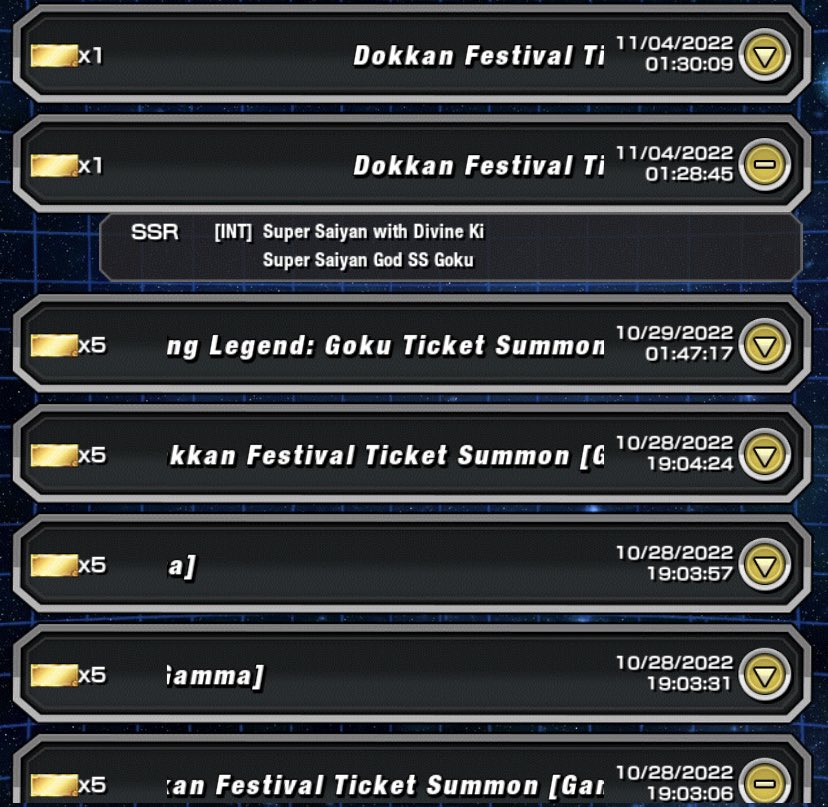 froze312's tweet photo. @DokkanAssets Off of one ticket https://t.co/BxtDc9dQZp