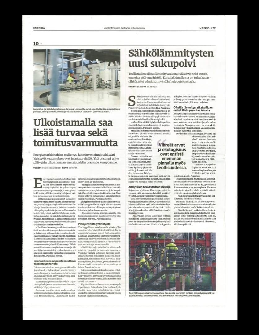 PlanrayOy's tweet photo. Tuoreessa Energia erikoisjulkaisussa asiaa ekologisuudesta ja vihreiden arvojen merkityksestä teollisuudessa. Jutun pääset kokonaisuudessaan lukemaan täältä: https://t.co/9jJjbSTQ4T

#traceheating #electricheating #vihreätarvot #greenvalues #ekologisuus #planray #winteriscoming https://t.co/ZQRAWd4pHK