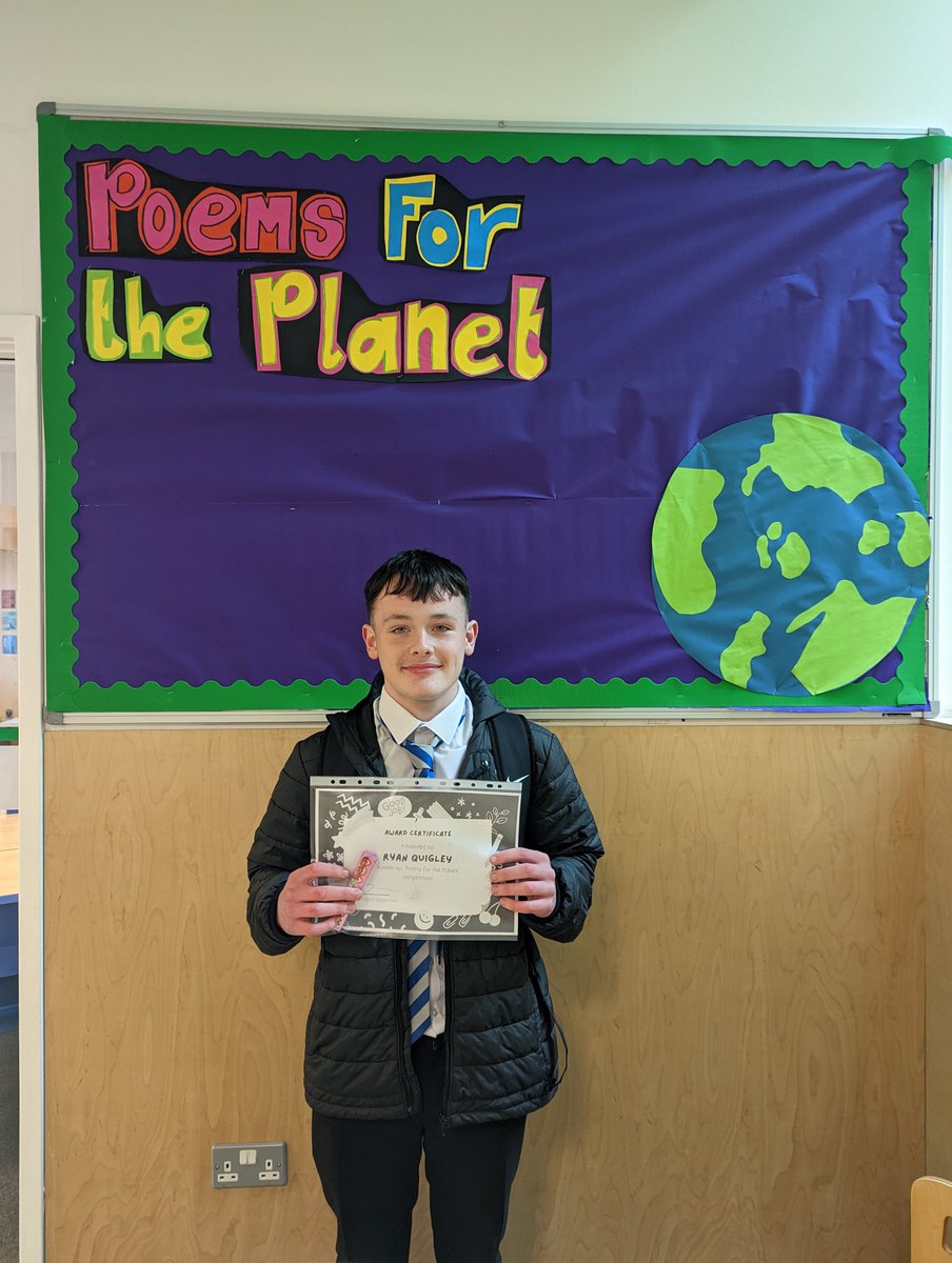 MsHalavage's tweet photo. Congratulations to the wonderful winners of @theparkmains #PoemsforthePlanet competition. S1 submitted some fabulous poetry for this competition which showed their skill, but also their love and awareness of our world. You can see the winning entries in @EngPMHS corridor! 🥰🌿🥳 https://t.co/ba4UEWh56C