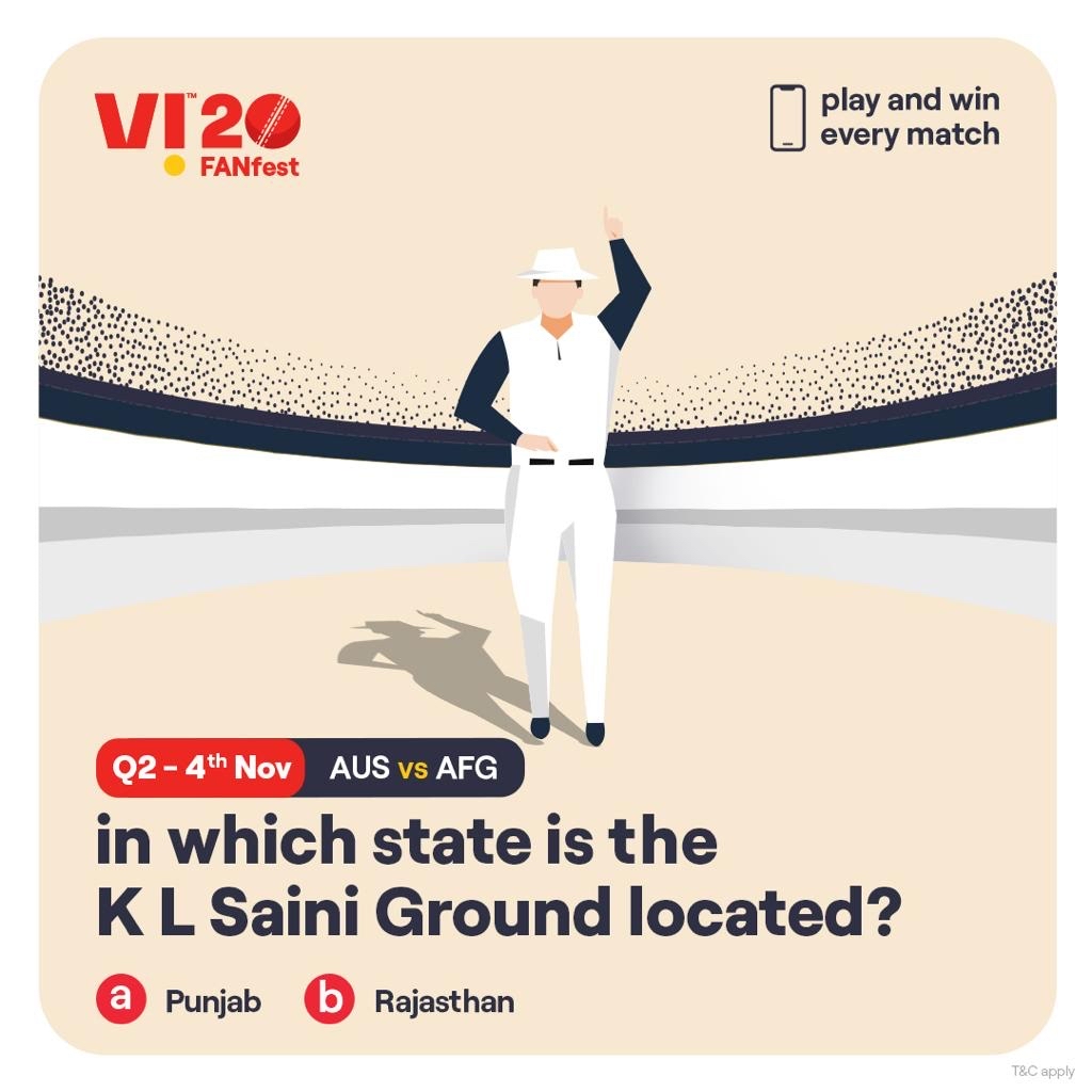 Your love for cricket could help you win big. Answer the #Vi20FANfest contest question and you could stand a chance to win an iPhone every match. #ContestAlert #AUSvsAFG
