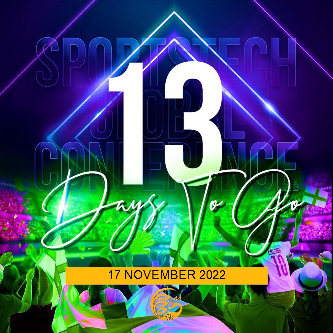 THIRTEEN DAYS MORE!!
 
We are extremely excited to show case revolutionary industry grade sports technology &amp; innovators that will be featured on our stage ✨

Like and share to win one of our 8 complimentary places.

#stgc #technology #sports #stage
