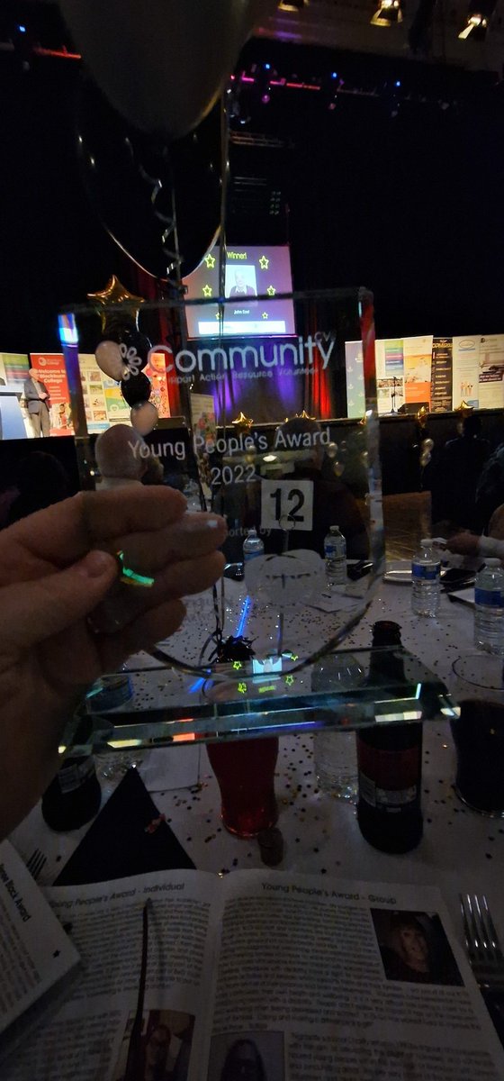 Pleased and proud to share Secret Santa won the "Young People's award 2022" collected for ANYONE that has ever helped us. Thank you to all our supporters xx