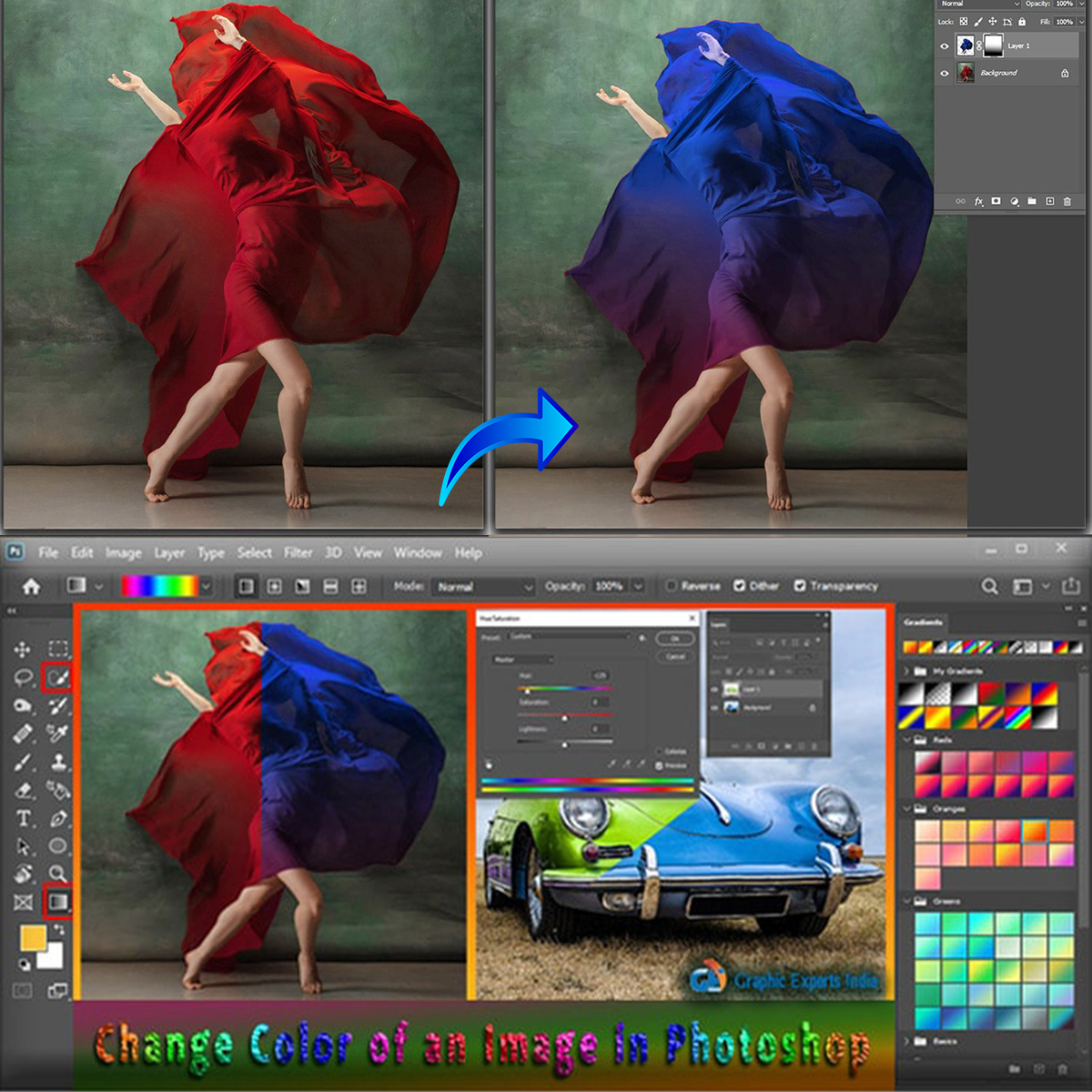 GraphicExp_in's tweet image. Are you having trouble with #colorreplacement in Photoshop? 

GEI presents 07 different tutorials in #photoshopcc to be a color replacement master. Which of these 07 do you like? let's see👉shorturl.at/COPRW