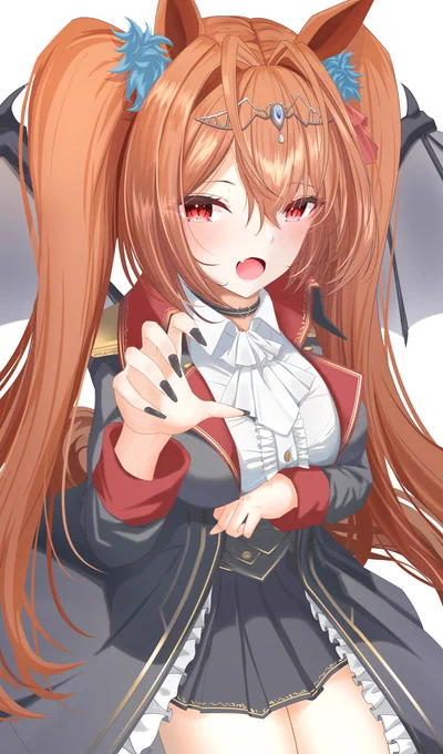 #ダイワスカーレット 「へぇ～ あんた、お菓子持ってないんだぁ～?」遅めのハロウィンイラストです、お待たせしました! 