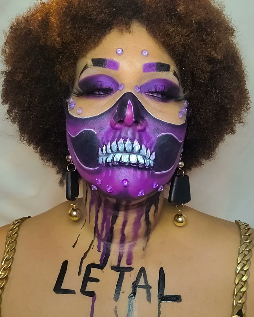 Maquillaje inspirado en 
@Toxictinaartist
@AvonInsider 
@elfcosmetics
@NYXCosmetics
@facepaintcom
@beautybaycom
@ucanbemakeup
@tagbodyartofficial
@mehronmakeup

#spooky #halloween2022
#halloween  #fypシ #scary #Purple #skull #makeup #ArtistOnTwitter
#jissymakeuplooks #share