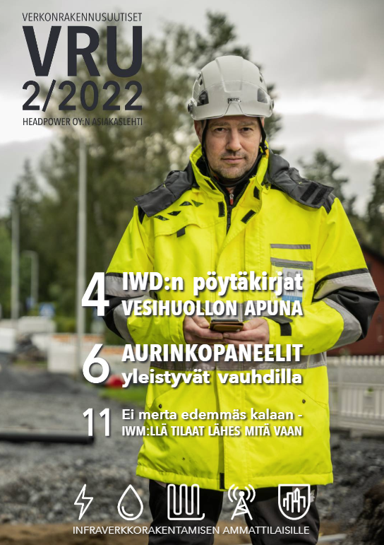 Uusi #VRU on luettavissa headpower.fi/vru/ Lehden pääasioita on mm. IWD (digipöytäkirjat) vesihuollon apuna, ajankohtaista #aurinkopaneeli, #satnet hankkeen kuulumiset, #verkkotentti sekä #Työnohjaus sovelluksen tuotevaihdot. #vesihuolto