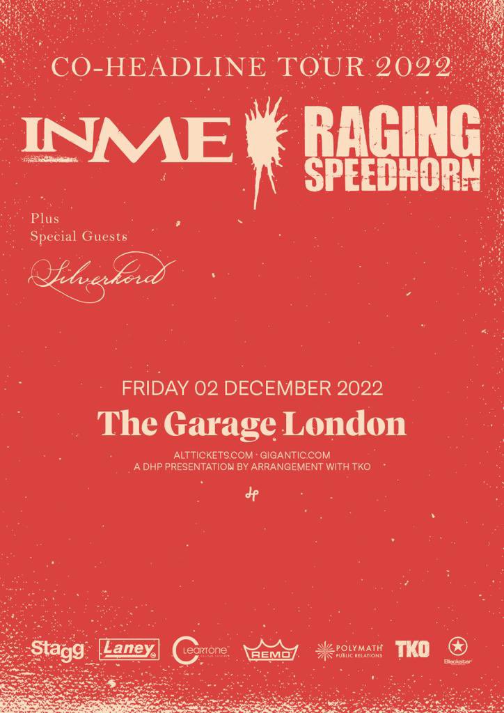 Save the date for rock &amp; metal madness! On Friday 2nd December we’ll be sharing the stage at the Garage, Islington, with two of our favourite bands <a href="/inmeofficial/">InMe</a> &amp; @raging_speedhorn_ !! All tickets available via Gigantic.com #livemusic  #londonmusic #metalscene