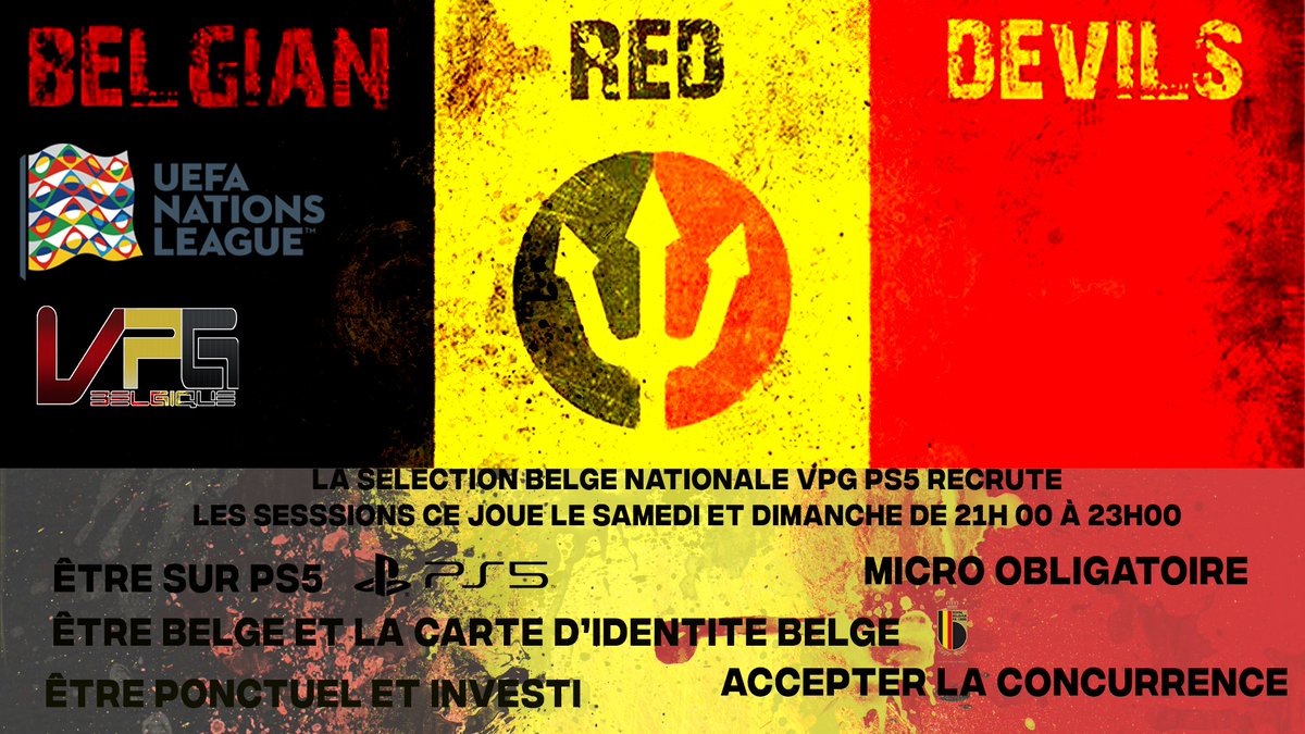 Detection sélection belge 🇧🇪
Être belge et avoir la carte d'identité belge tout poste est le bienvenue uniquement ps5