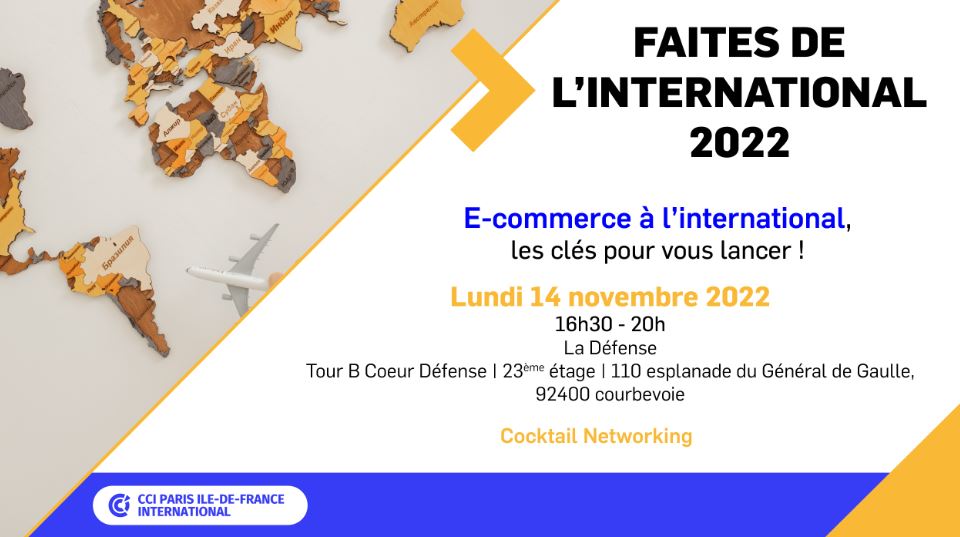 CCI_92's tweet photo. 📅📌[ÉVÉNEMENT] Faites de l'international | 14/11/22 de 16h30 à 20h
E-commerce à l'international, découvrez les clés pour vous lancer ! Inscriptions 👉 https://t.co/2vD5BxTSOt
@CCI_Paris_IdF @douane_france @PrestaShop @GroupeLaPoste #Asendia #MaCoque @iDealwine #YayParis https://t.co/prIb5UhtNk