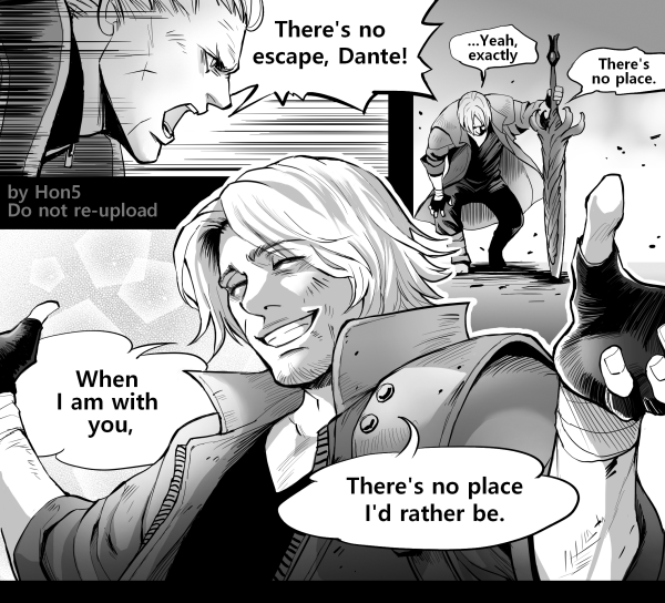 hon5_tw's tweet photo. #DevilmayCry #DMC5 
"Rather be" So, their fight was over.

(Maybe my English is incorrect. I'm using a translation app though.) https://t.co/YiYmMtsnxa