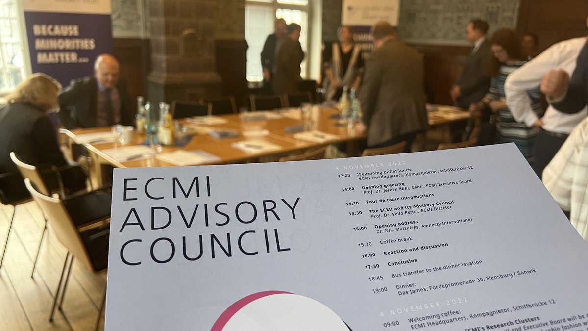 ECMIFlensburg's tweet photo. New ECMI Advisory Council in session!
📌 We're so excited that the new Advisory Council has been formed and that some of its members were able to come to Flensburg to talk to us about the future of the ECMI's research. https://t.co/9mu8mtD0rw