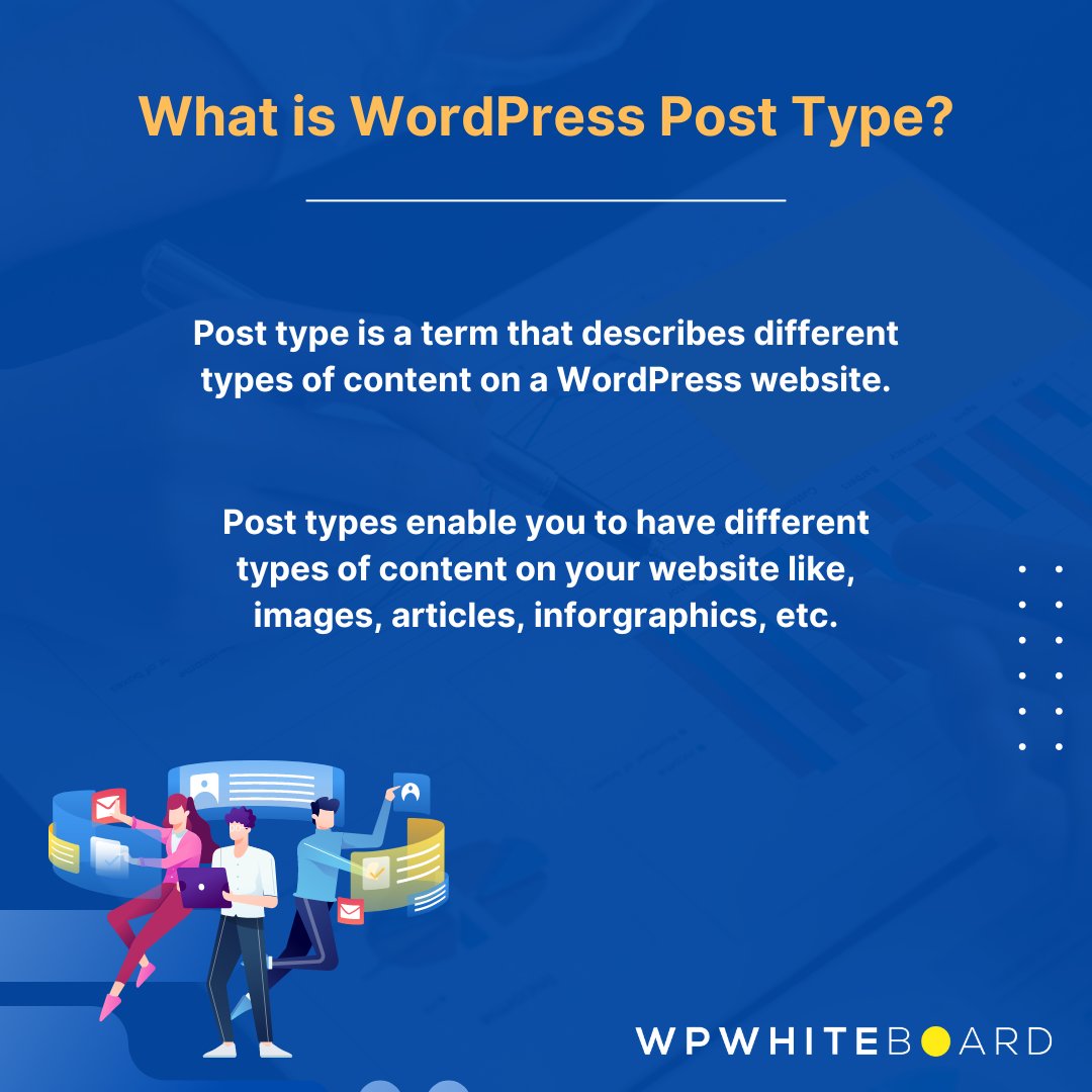 wpwhiteboard's tweet image. Do You Know?
Post Types makes WordPress a full-scale CMS! Discover Post types and everything about them!

Click to read more: wpwhiteboard.com/everything-abo…

#wordpress #posttype #content #typesofcontent #wordpresswebsite