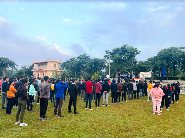 NSSsmvdu's tweet photo. NSS unit of Shri Mata Vaishno Devi University, Katra J&amp;K organized Fit India Freedom Run 3.0 with around 300 participants #fitindia @NssrdD
@_NSSIndia
@ianuragthakur
@NisithPramanik
@Hr_Educationjk 
@pankajsinghips
@PIB_India
@YASMinistry
@PMOIndia https://t.co/wHF3zYGfDl