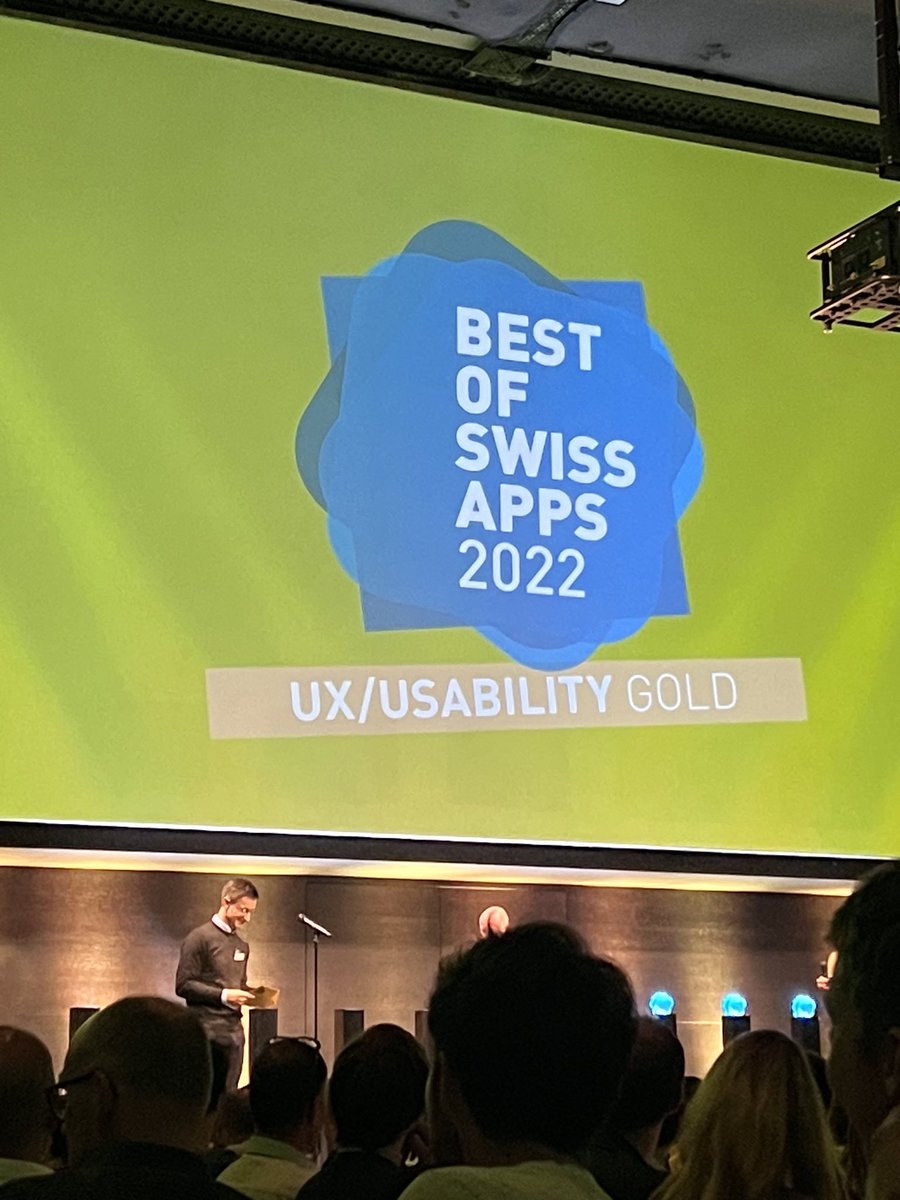 Ein Grund zum Feiern! 🎊 Gold in der Kategorie UX/Usability mit dem SBB Mobile Redesign an der <a href="/BestOfSwissApps/">BestOfSwissApps</a> 2022 👏🏽 Nur möglich dank eines genialen Teams in einem inspirierenden Umfeld. Danke SBB und @adessoCH! 
<a href="/sbbnews/">SBB Medienstelle</a> <a href="/RailService/">RailService SBB CFF FFS</a> #BOSA #SBBmobile