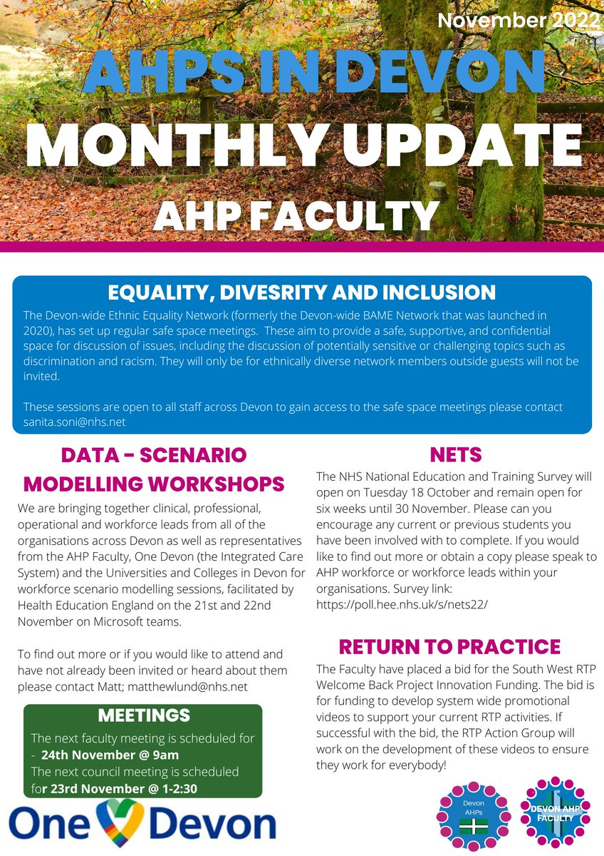 @AHPsinDevon (@ahpsindevon) on Twitter photo Lots been happening in Devon for AHPs! :) <a href="/DevonAHPFaculty/">Devon AHP Faculty</a> <a href="/ICSOneDevon/">One Devon - Integrated Care System for Devon</a> Lots been happening in Devon for AHPs! :) <a href="/DevonAHPFaculty/">Devon AHP Faculty</a> <a href="/ICSOneDevon/">One Devon - Integrated Care System for Devon</a>